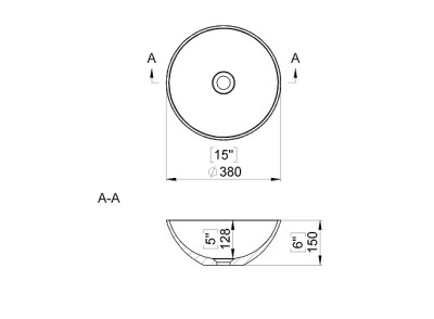 LAVOAR RIGA DIAM 38 CM, H. 15 CM FARA PREAPLIN